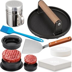7″ Cast Iron Smash Burger Press Hamburger Press Patty Maker Stainless Steel