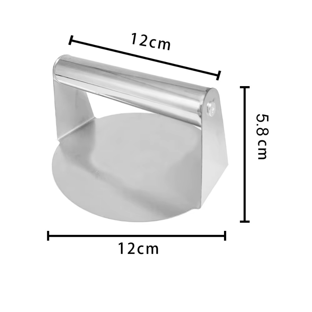 Stainless Steel Smash Burger Press | Heavy Duty Patty Maker & Smasher Mold for B