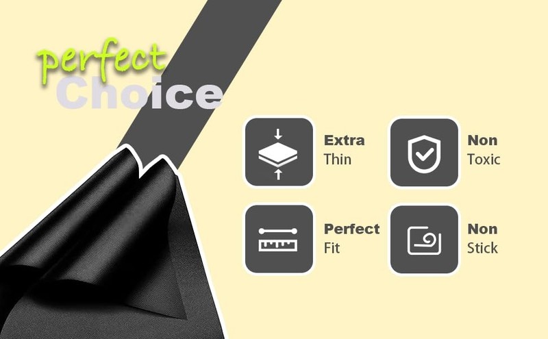 4 Pack for CHEFMAN 12Qt Air Fryer Liners, Heat 12.5 x 8.5 inches, Black gallery