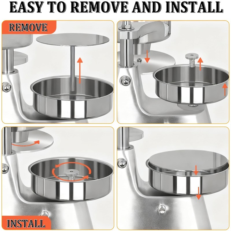 CTJ 3 in 1 Commercial Burger Patty Maker 4/5/6 Inch Hamburger Press Heavy Du... gallery