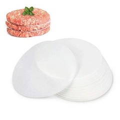 GWHOLE 500pcs Wax Paper Non-Stick Hamburger Patty Food Round, 4.3 inch