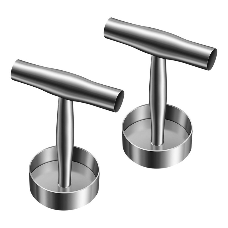 2 Pcs Hamburger Press Patty Maker Smasher Tool Stainless Steel Grill gallery