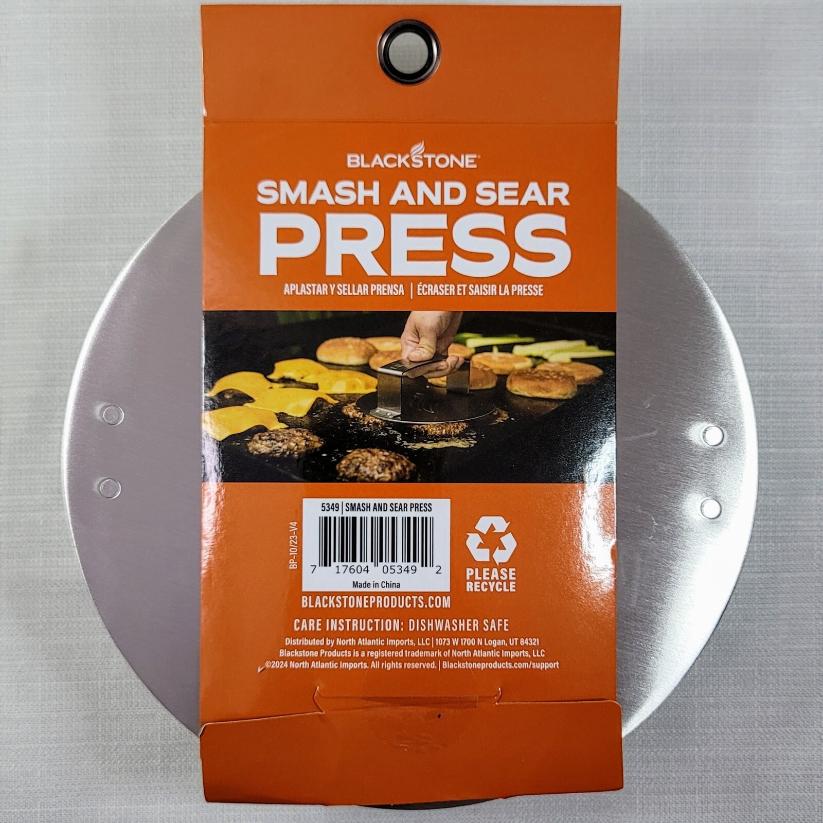 Blackstone Smash and Sear Press Burger Tool Stainless Steel Grill Gift (5349) gallery