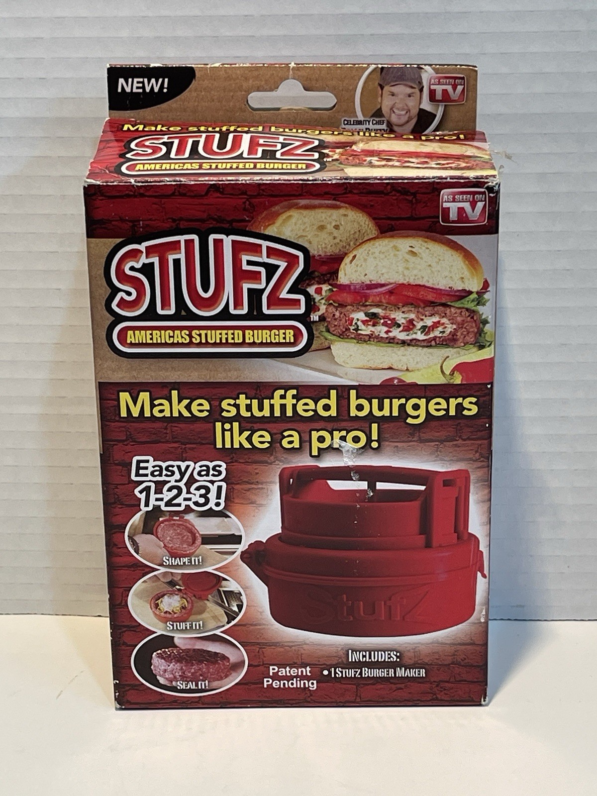 Stufz Stuffed Burger Press - Hamburger Patty Maker - As Seen On TV - Open Box gallery
