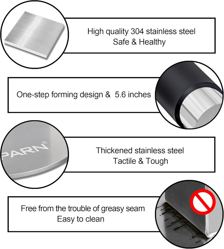 Smash Burger Press with Anti-Scald Handle, Stainless Steel Burger Press, Hamburg gallery
