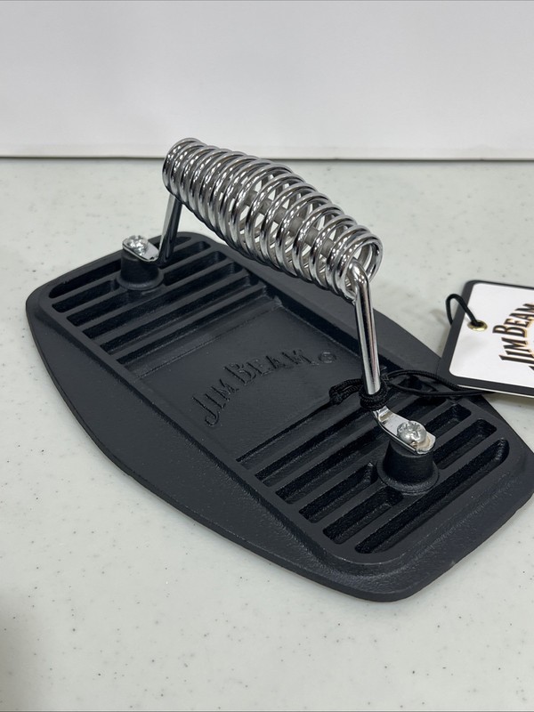 Burger Press Heavy-Duty Cast Iron Smashed Meat Steak Weight Grill Griddle Press gallery