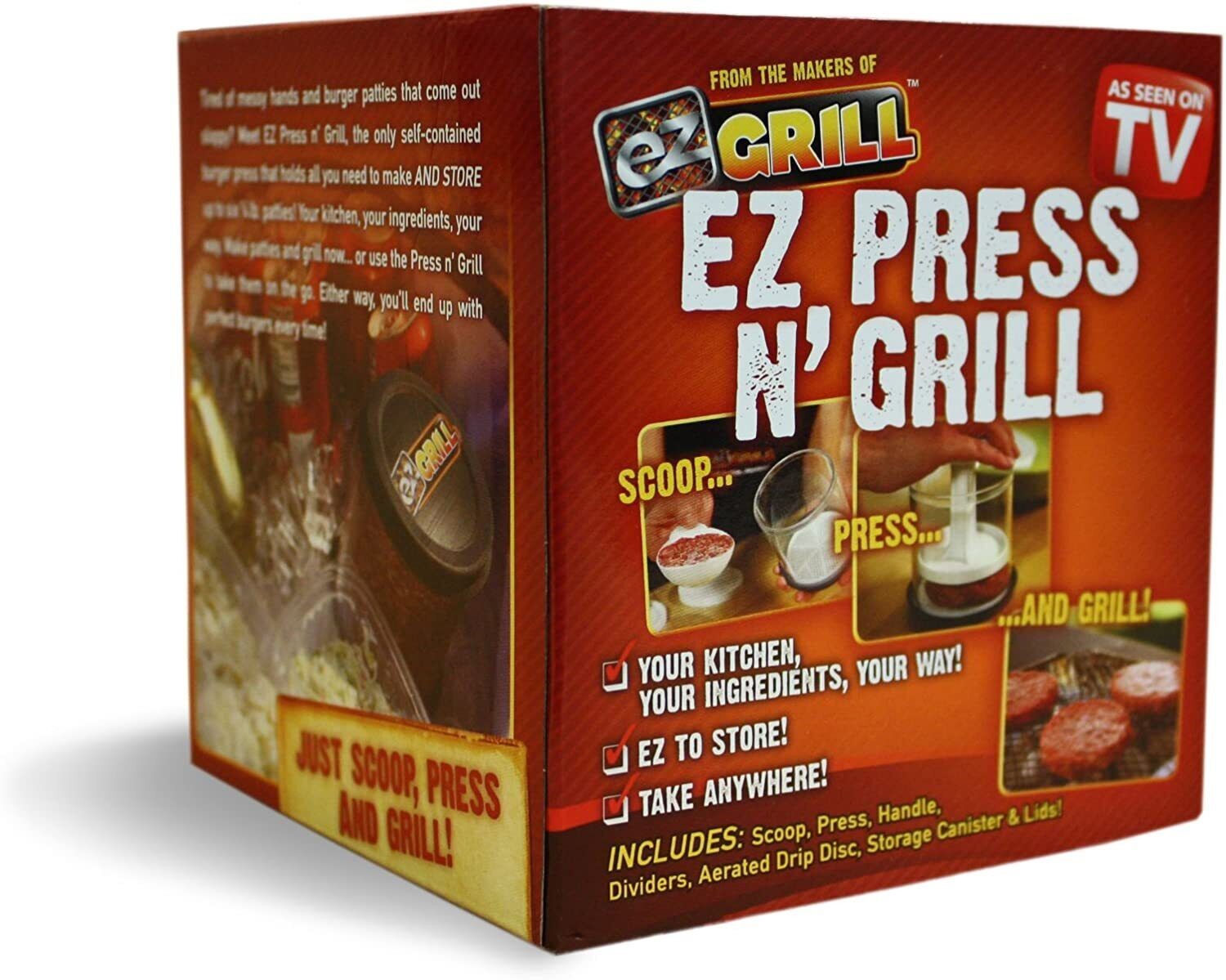 2-PACK EZ Press N Grill BP-1 Perfect Burger Patty Maker Container NEW $ 19.25 gallery