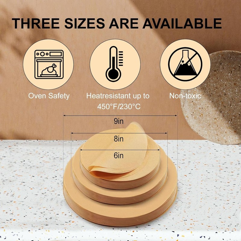 200Pcs 8-Inch Round Baking 8 -200 Pack Unbleached, Parchment Unbleached gallery