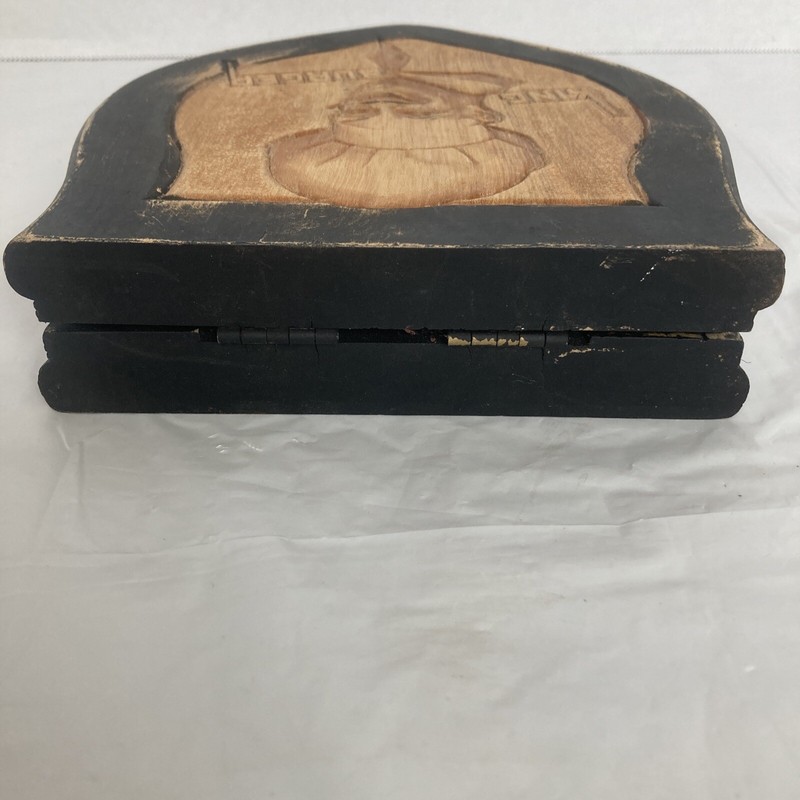 Cool Vintage Chef King Burger Wooden Hamburger Press Restaurant Decor gallery