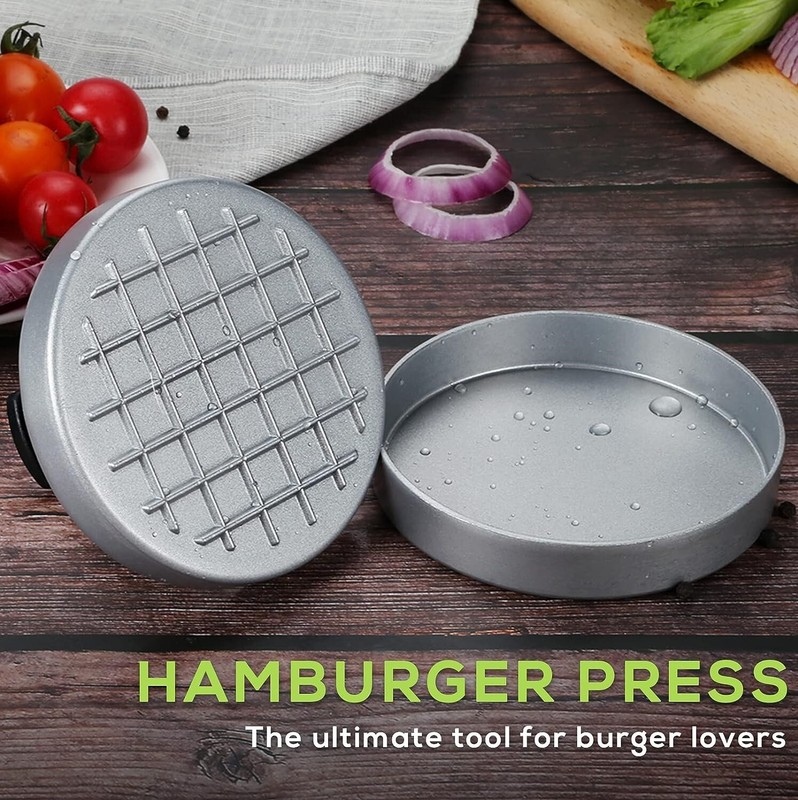 Conjunto De Prensa Para Hamburguesas Con Molde Antiadherente Para BBQ Antiadhere gallery