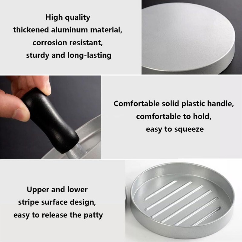 Hamburger Press Patty Maker with 100 Patty Papers Non-Stick Mold for Grilling gallery