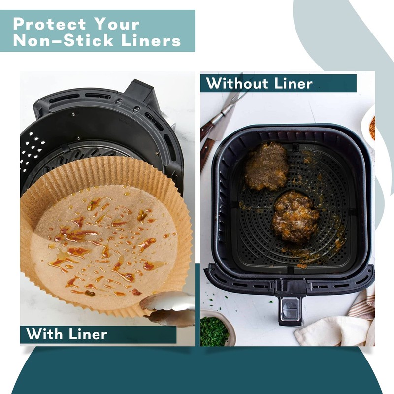 Vurven Essentials 120PCS Air Fryer Liners Brown 6.3 Inch - Inch, gallery