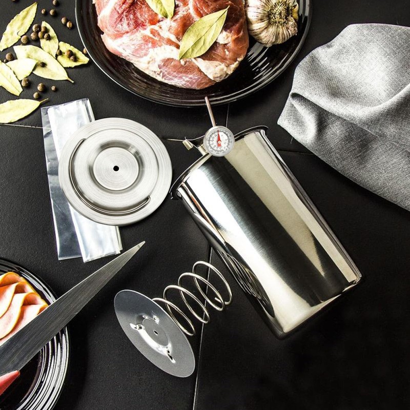 Ham Maker Meat Press Stainless Steel Deli 4in x x 6.7in, Silver gallery