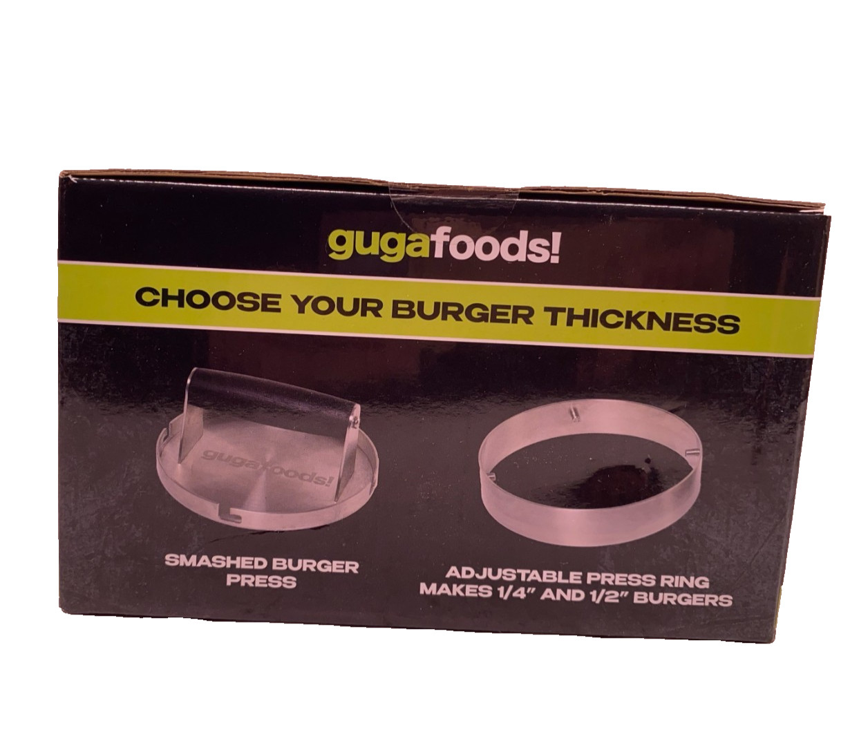 Guga Foods Adjustable Burger Press Smashed Burger Maker New gallery