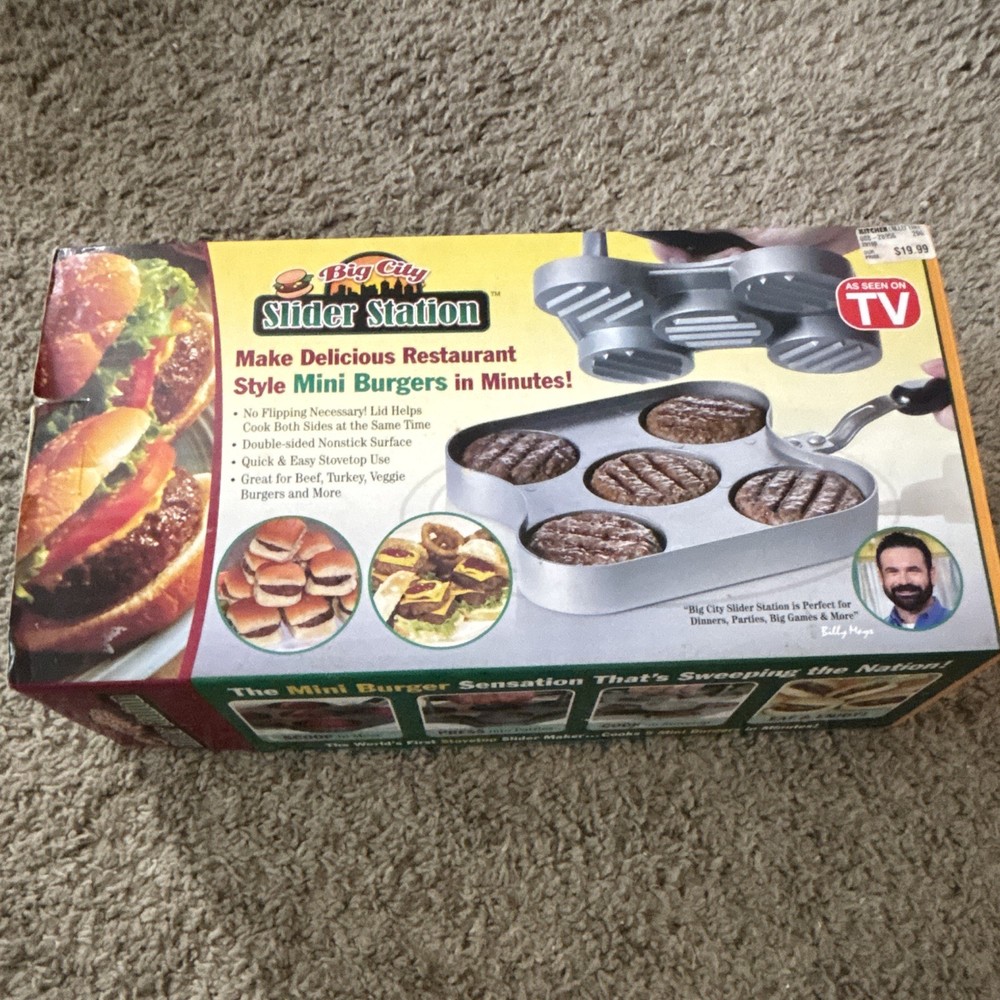 As Seen On TV Big City Slider Station 4-Hole Non-Stick Mini Press 3 in