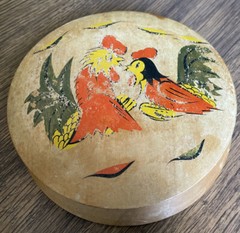 Vintage Wooden Hamburger Press Country Rooster Rustic Farmhouse Kitchen Gadget