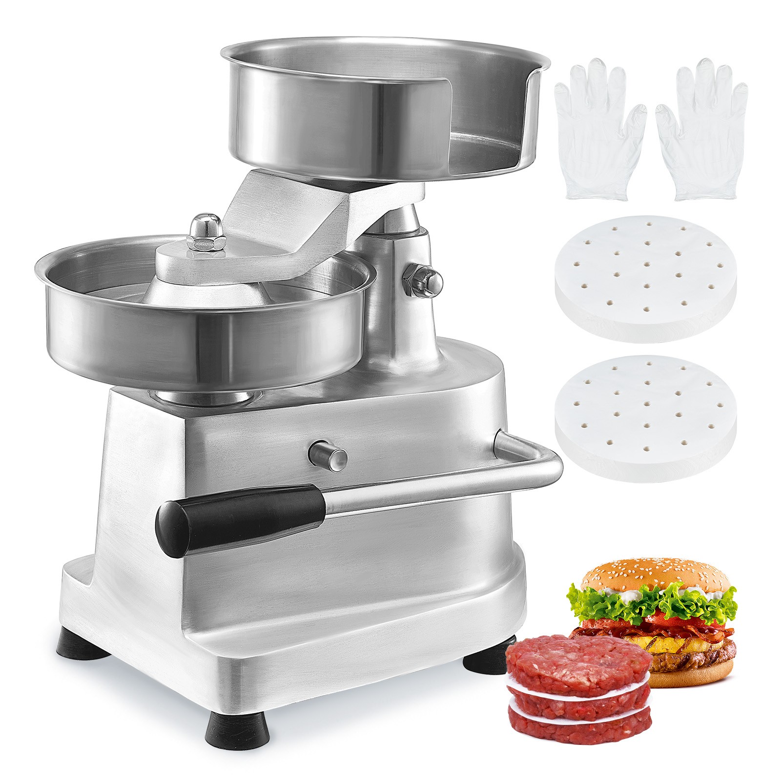 VEVOR 6" Commercial Burger Patty Maker Hamburger Meat Press Forming Machine gallery