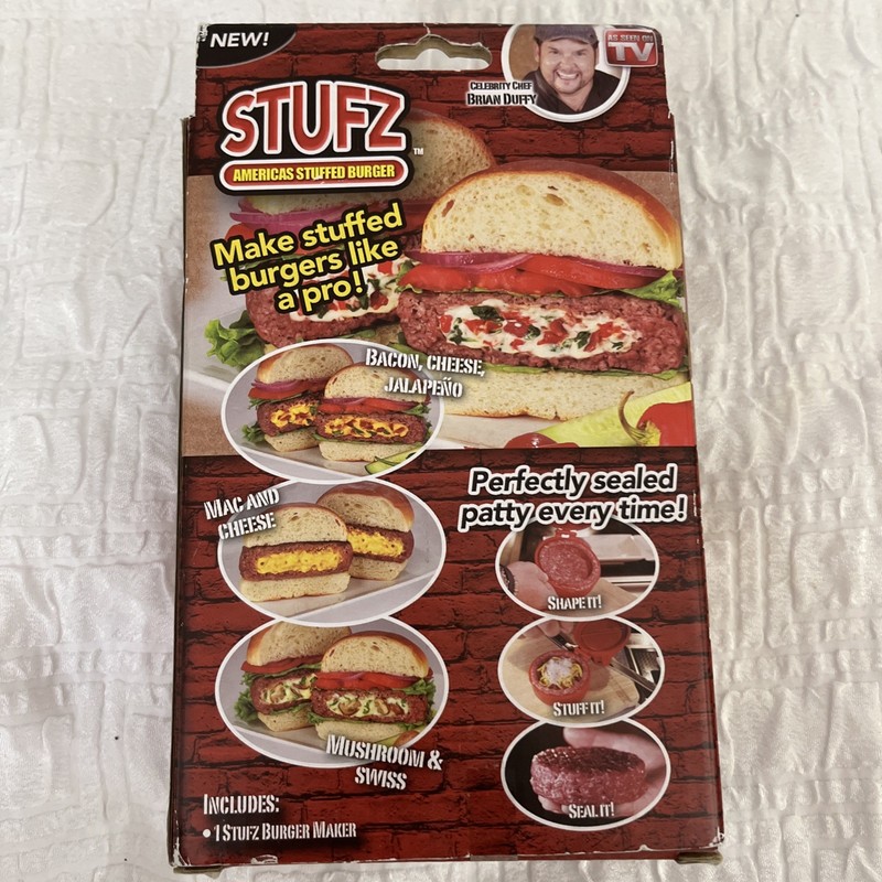 Stufz Stuffed Burger Press Hamburger Patty Maker As Seen On TV NEW Open Box gallery
