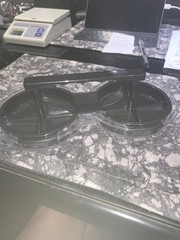 Double Burger Patty Press Plastic Clear Black Kitchen Gadget Tool