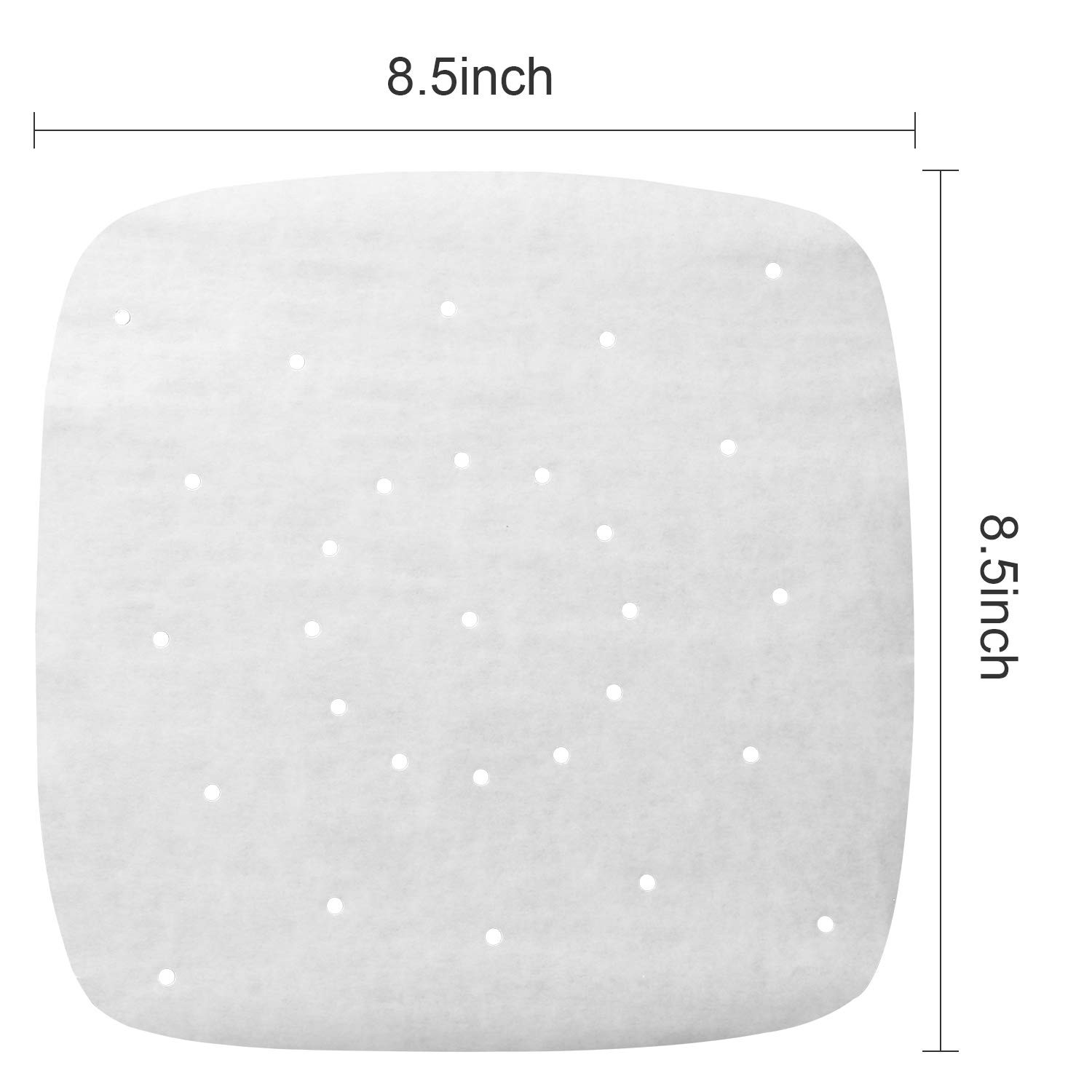 JANYUN 150Pcs 8.5 inch Air Fryer Parchment liners Papers inches, White gallery