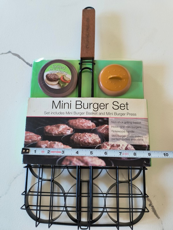 Charcoal Companion Grilled Sliders Mini Burger Set NOS gallery
