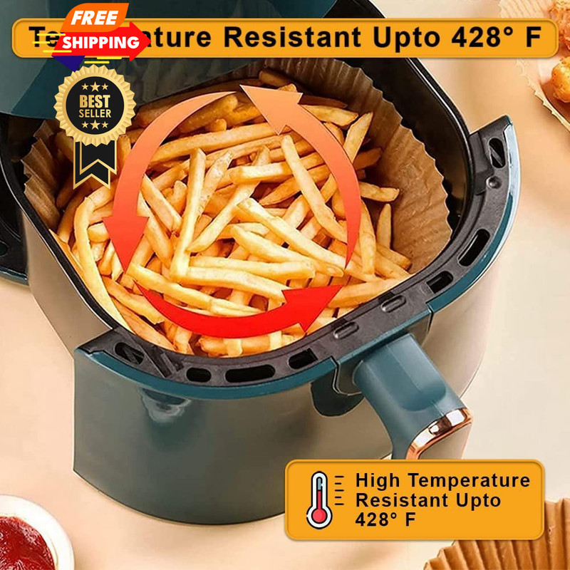 Gourmia Air Fryer Liners 100 Pcs 7.9" (Round), 100 (Round) gallery