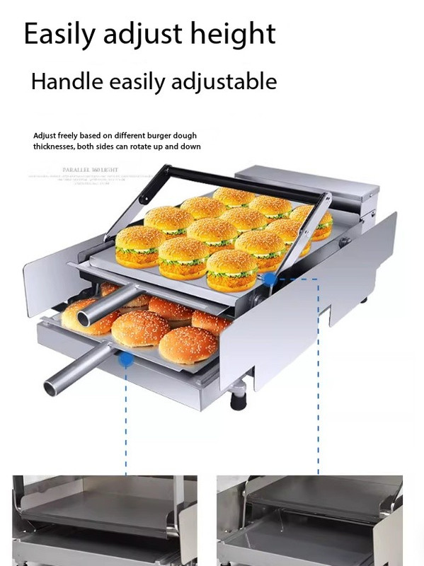 Commercial Fully Automatic Double-layer Baking Machine for Hamburger Machines gallery