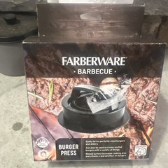 NEW Farberware Barbecue Burger Press-Black-Forms Perfect Burgers and Sliders