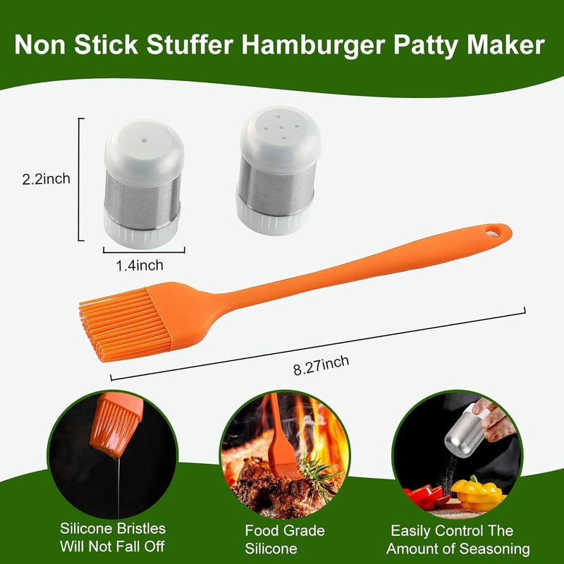 POLIGO 5PC Smash Burger Press Kit- Round Non Stick Smash Burger Press Set gallery