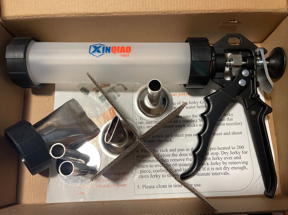 NEW JERKY GUN KIT Maker Durable Stainless Steel Nozzles 1 LB XINQIAO EB-429