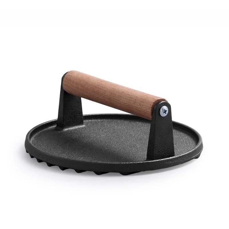 Steak Burger Press Round Rectangular Uncoated Heavy-duty Meat Press Iron gallery