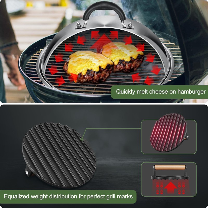 Griddle Accessories For Blackstone Commercial Grade 12 Inch Heavy Duty Round Mel gallery
