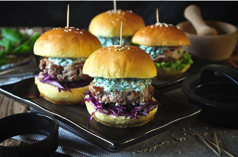 Non Stick Stuffed Burger Press Hamburger Patty Maker Mold Beef Sliders BBQ Tool gallery