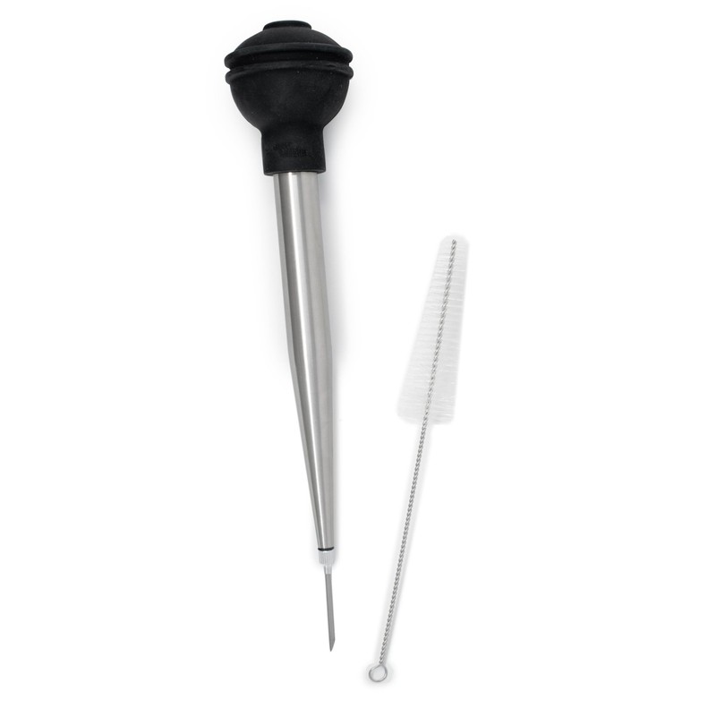 Norpro Deluxe Stainless Steel Baster with Injector and Cleaning Brush 11" x 2... gallery