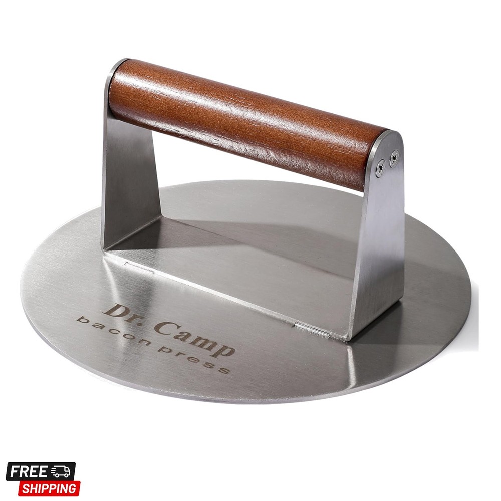 7 Inch Stainless Steel Smash Burger Press Burger Smasher Bacon Press Meat Pre...