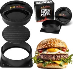 Stuffed Burger Press & Recipe eBook Extended Burger Stuffer & Hamburger Patty