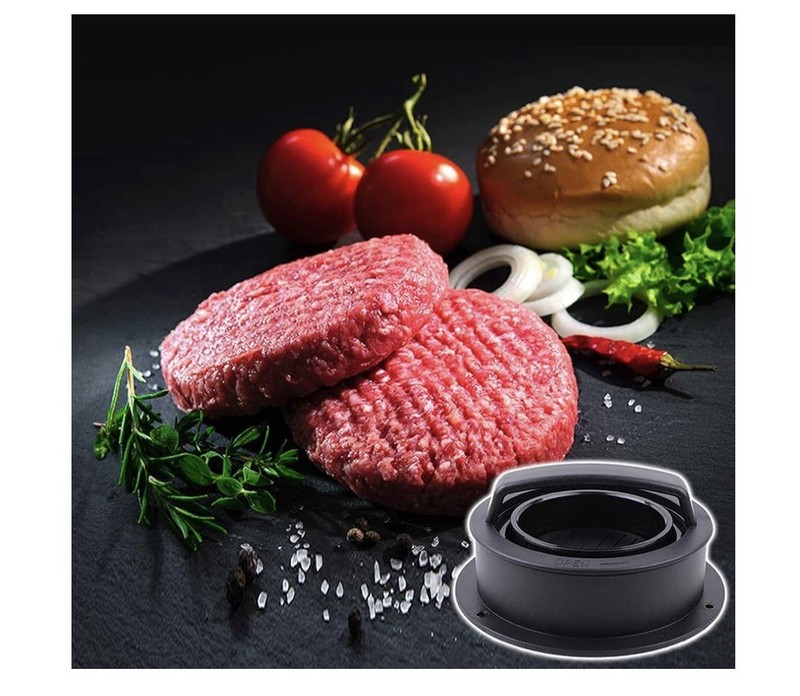 Burger Press Non Stick 3 In 1 Patty Maker & 9 Slider Storage Bags 7” x 3” gallery