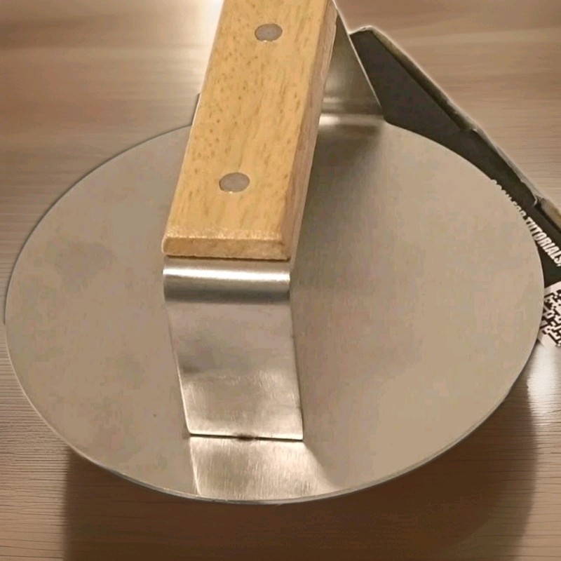 The Sasquash 6" Smash Burger Press Made In USA Welded Stainless Steel WideHandle gallery