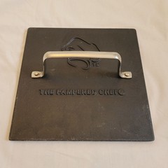 Pampered Chef Grill Press Heavy Cast Iron Bacon Grill Press 8.5″ Square