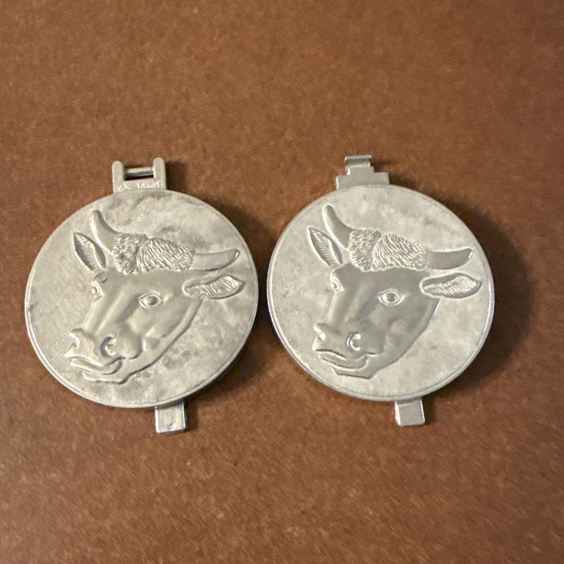 Vintage Aluminum Hamburger Press Bull Head Taiwan Cast Meat Patty Mold gallery