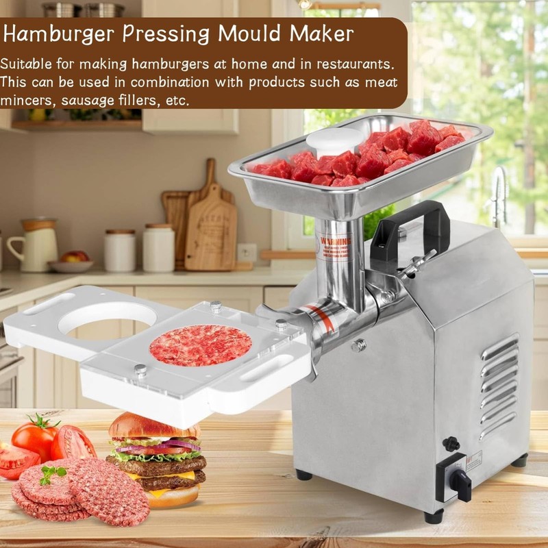 Auto Hamburger Patty Maker - 5 Adapter Tubes, Homemade Burger Press & Sausage Fi gallery