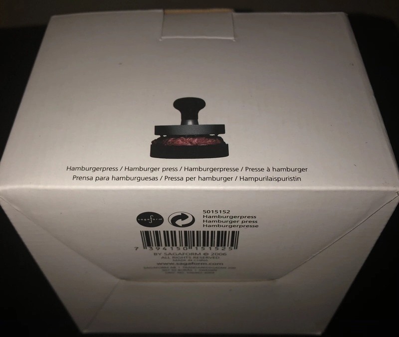 DISCONTINUED Sagaform Hamburger Press 5015152 Restaurant Quality NEW in Box gallery