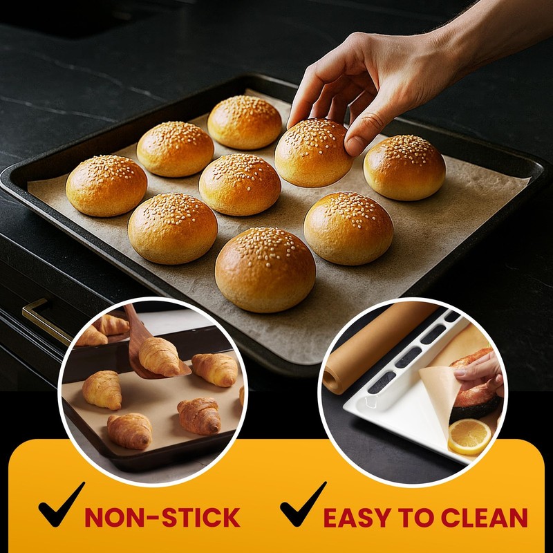 260 Sq.Ft Unbleached Parchment Paper for Baking – Roll with 260 Sq.Ft, Brown gallery