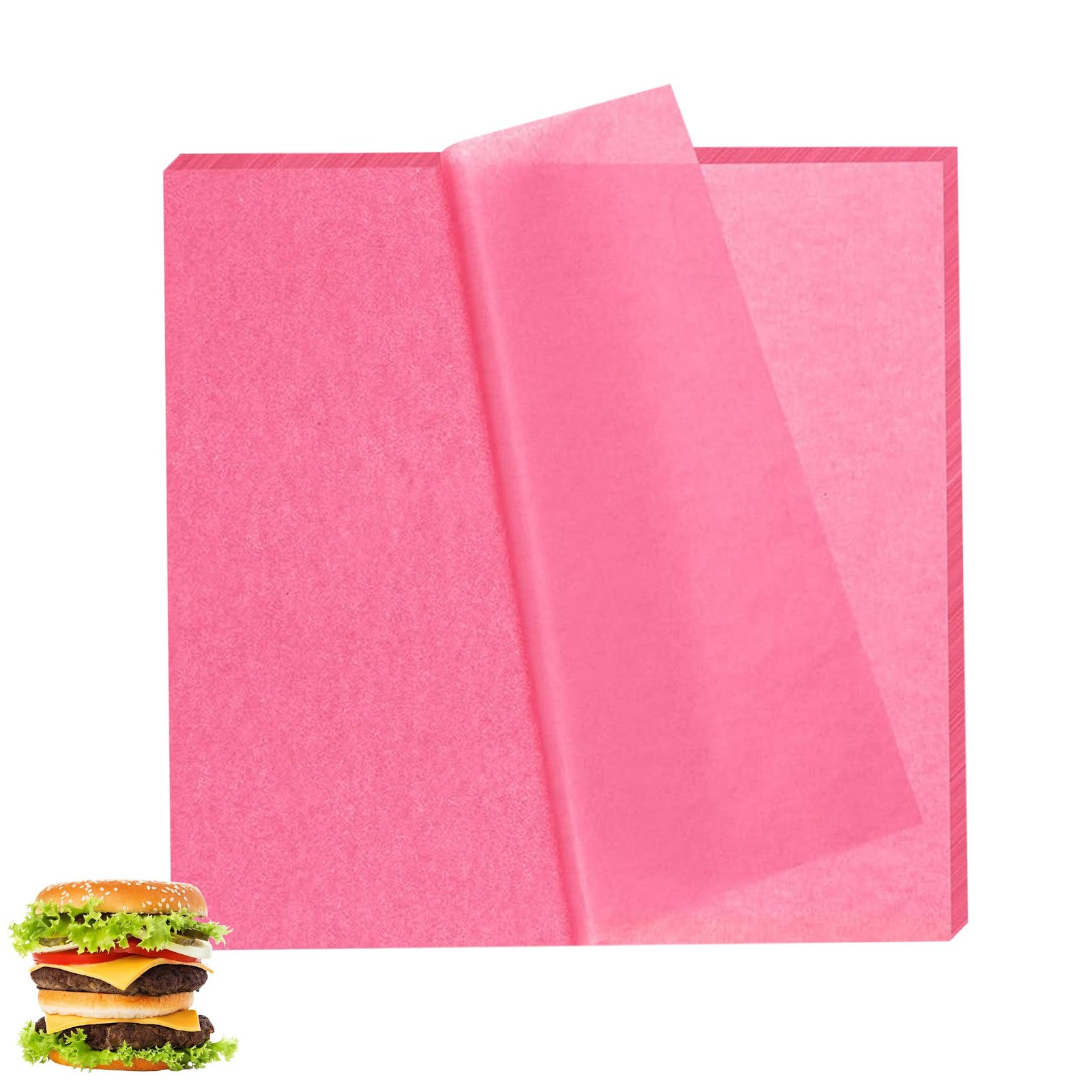 Suiwen 150 Sheets 8.6 x 9.8 in Deli Paper Sandwich 25*22, Pink gallery