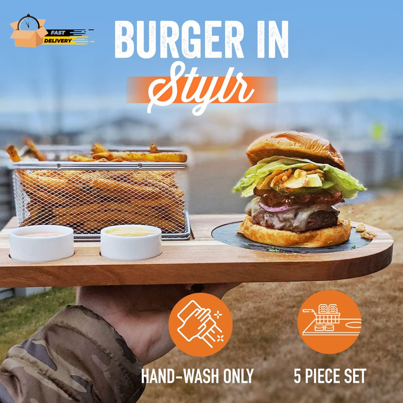 ™ Burger Serving Set, Perfect for Foodies, Burger Lovers and Tablesc gallery