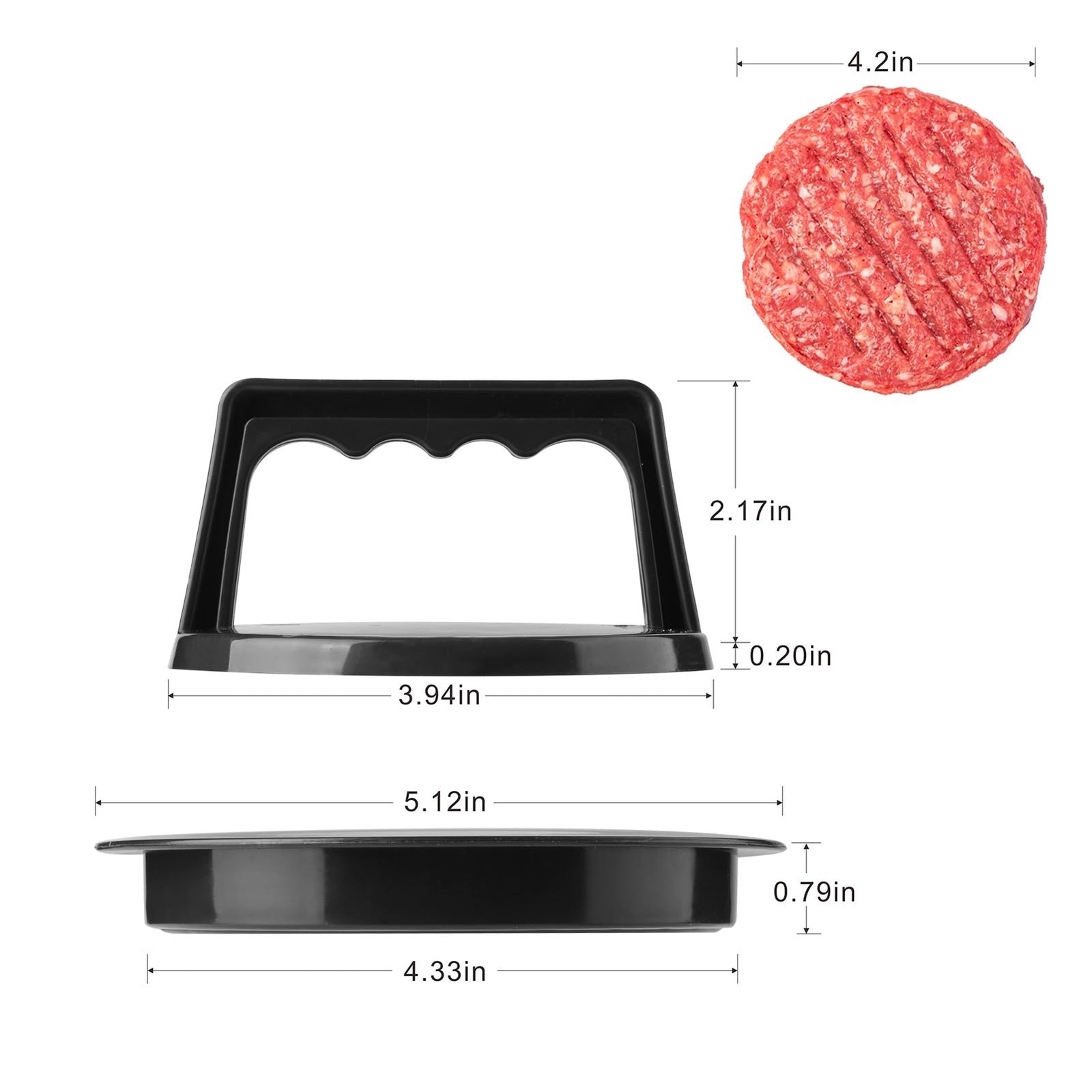 HiempTru Burger Press Patty Maker, Round Non-Stick Stuffed Hamburger Press Ac... gallery