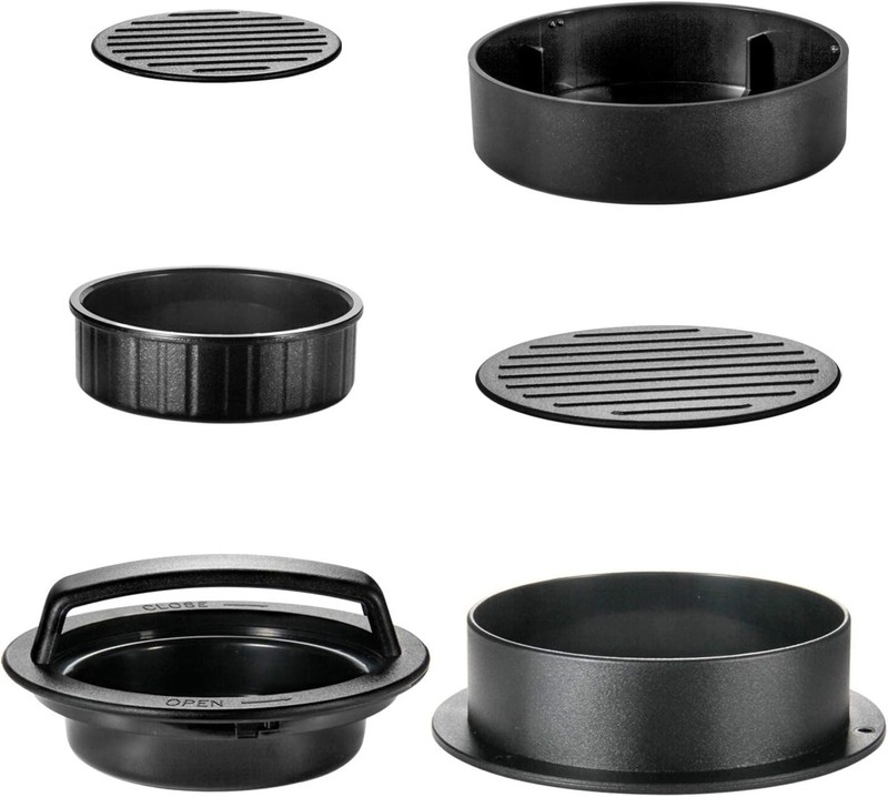 3 in 1 Burger Press Patty Maker with 100 Wax Papers Non-Stick Grill Tool gallery