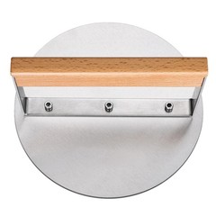 Burger Press 6 Inch, Stainless Steel Hamburger Smasher, Grill Tool, Silver