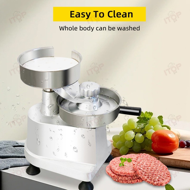 Stainless Manual Hamburger Patty Press Molding Machine Burger Meat Mold Maker gallery