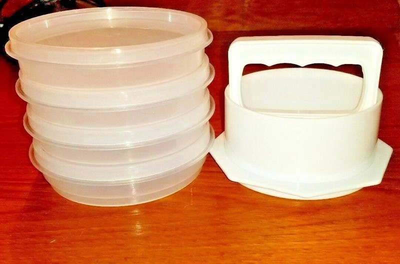 cooks Works 4 Hamburger Patty Maker BPA FREE Dishwasher Safe Easy Shape & Store gallery